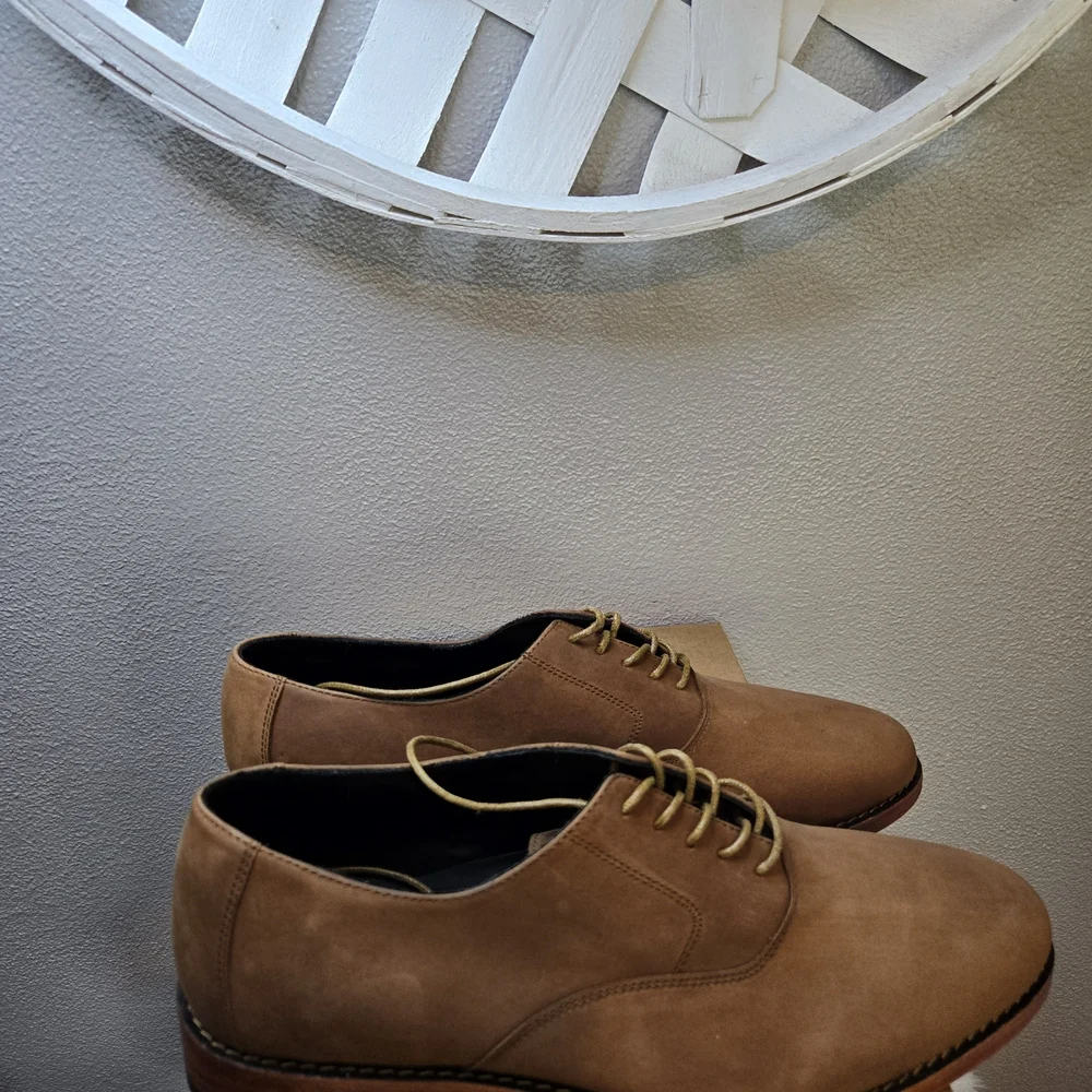 Nisolo Calano Oak Color Oxford Elegant Leather Men's Shoes - Picture 6 of 12